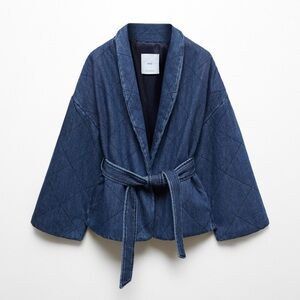 NWT Mango DOUBLE-BREASTED DENIM JACKET